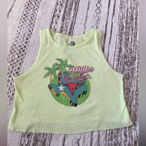 Willie Nelson Cropped Neon Tank size S - Picture 1 of 8